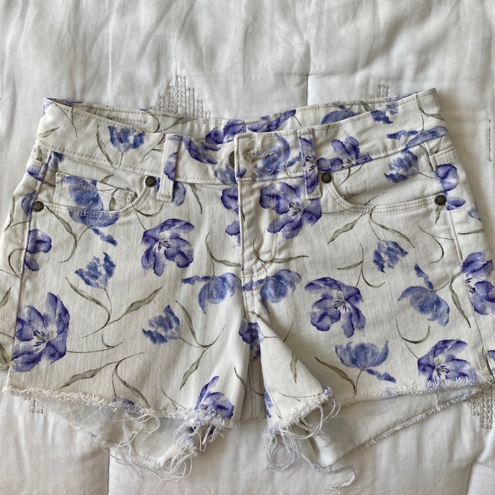 Paige Floral Jean Shorts